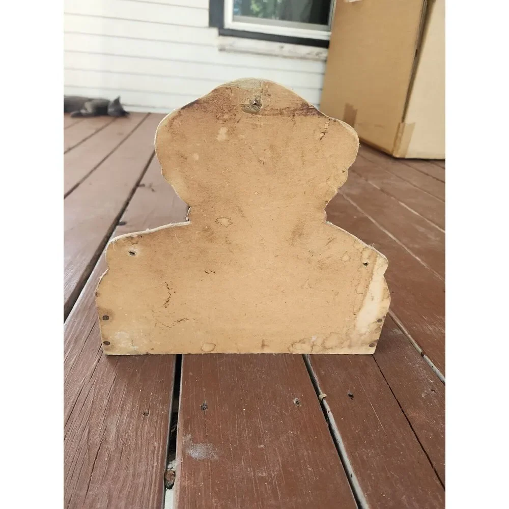 Antique Mammy Wooden Paper Towel Holder RARE